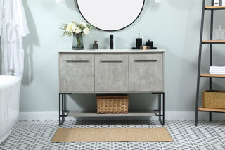 48 inch Single bathroom vanity in concrete grey