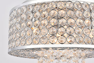 Amelie 4 light Chrome Pendant Clear Royal Cut Crystal