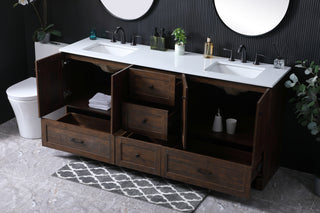 72 Inch Double Bathroom Vanity In Expresso