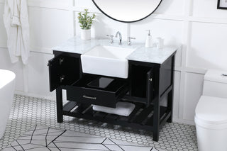 48 inch Single bathroom vanity in black