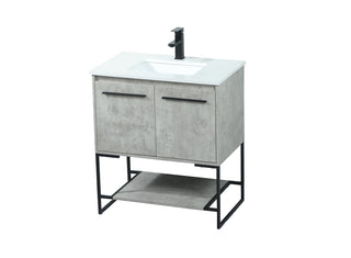 30 inch Single bathroom vanity in concrete grey