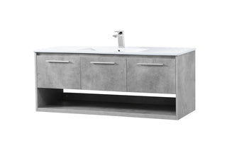 48 inch  Single Bathroom Floating Vanity in Concrete Grey