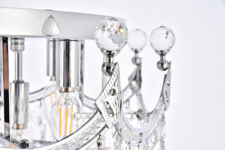 Corona 9 light Chrome Flush Mount Clear Royal Cut Crystal