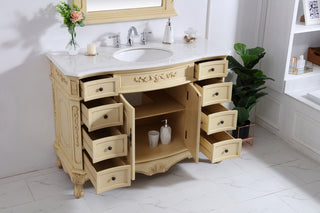 48 in. Single Bathroom Vanity set in light antique beige