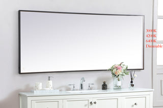 Pier 30x72 inch LED mirror with adjustable color temperature 3000K/4200K/6400K in black