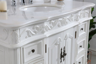 42 in. Single Bathroom Vanity set in antique white