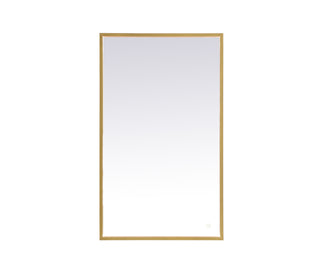 Pier 24x40 inch LED mirror with adjustable color temperature 3000K/4200K/6400K in brass