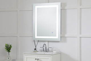 Helios 24in x 30in Hardwired LED mirror with touch sensor and color changing temperature 3000K/4200K/6400K