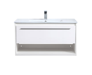 36 inch  Single Bathroom Floating Vanity in White