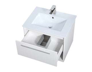 24 inch  Single Bathroom Floating Vanity in White