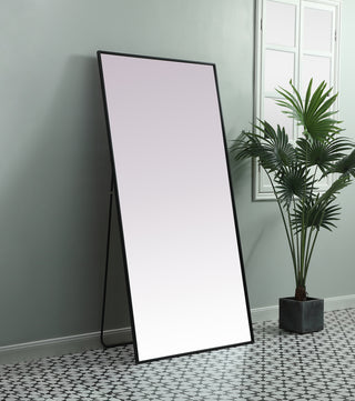 Metal Frame Rectangle Full Length Mirror 36x72 Inch in Black