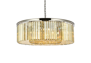 Sydney 10 light polished nickel Chandelier Golden Teak (Smoky) Royal Cut Crystal