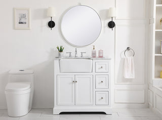 36 inch Single bathroom vanity in white