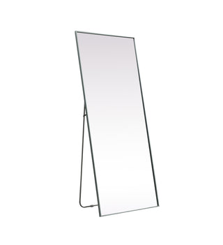 Metal Frame Rectangle Full Length Mirror 30x72 Inch in Silver