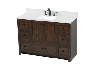 48 inch Single bathroom vanity in expresso with backsplash