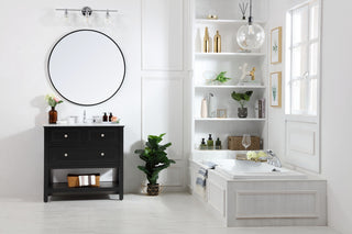 36 in. Single bathroom vanity set in Black