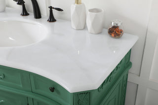 48 inch Single Bathroom vanity in vintage mint with ivory white engineered marble