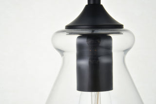 Destry 1 Light Black Pendant With Clear Glass