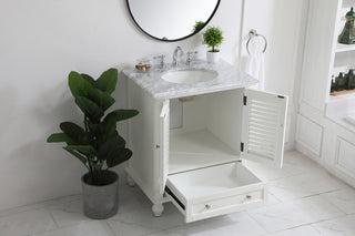 30 inch Single Bathroom Vanity in Antique White