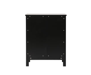 24 Inch Wide Bathroom Storage Freestanding Cabinet In Black