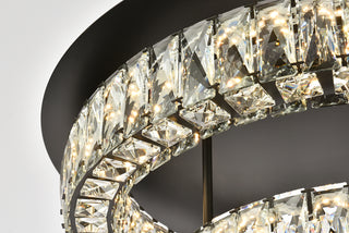 Monroe 26 inch LED double flush mount in black