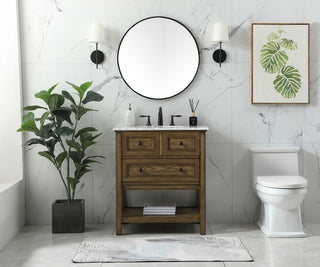 30 inch Single bathroom vanity in driftwood