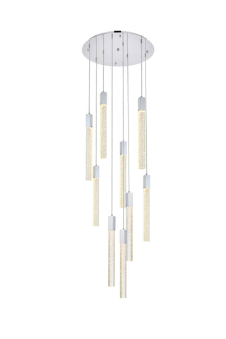 Weston 9 lights pendant in chrome