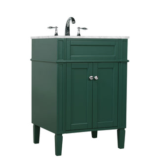 24 inch Single bathroom vanity in green