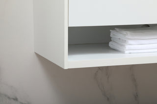 48 inch Single bathroom vanity in white with backsplash