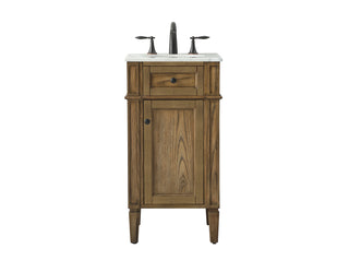 18 inch Single bathroom vanity in driftwood