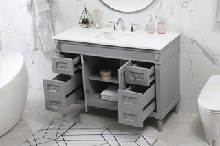 48 inch Single bathroom vanity in grey