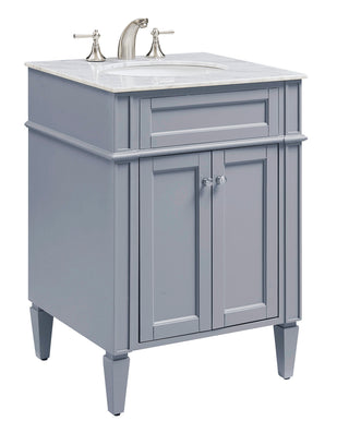 24 In. Single Bathroom Vanity Set In Grey