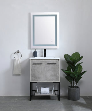 24 inch  Single Bathroom Vanity in Concrete Grey