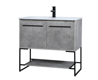 36 inch  Single Bathroom Vanity in Concrete Grey