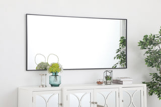 Metal frame rectangle mirror 30 inch in Black