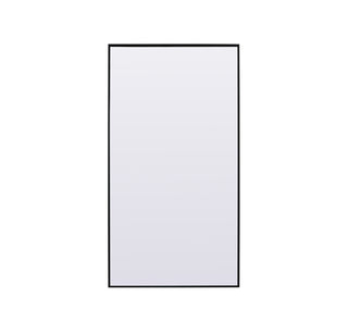 Metal Frame Rectangle Full Length Mirror 36x72 Inch in Black