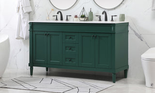 60 inch Single bathroom vanity in green