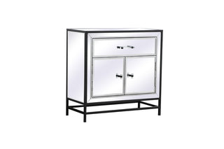 James 28.5 in. mirrored cabinet in black
