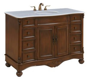 48 In. Single Bathroom Vanity Set In Teak Color