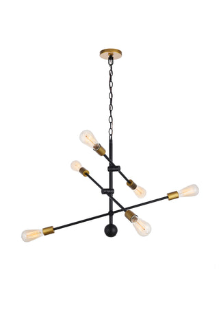 Axel 6 Lights Black Pendant