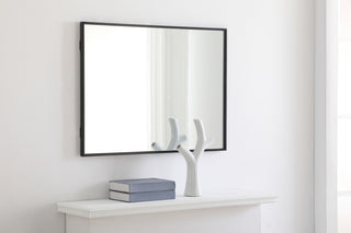 Metal frame Rectangle Mirror 24 inch Black finish