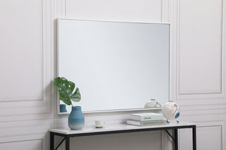 Metal frame rectangle mirror 28x 42 inch in White