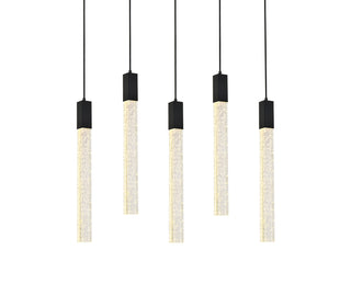 Weston 5 lights pendant in black