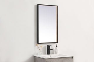 Pier 18x30 inch LED mirror with adjustable color temperature 3000K/4200K/6400K in black