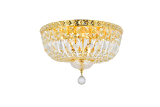 Tranquil 6 light Gold Flush Mount Clear Royal Cut Crystal