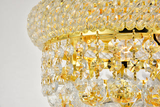 Primo 3 light Gold Flush Mount Clear Royal Cut Crystal