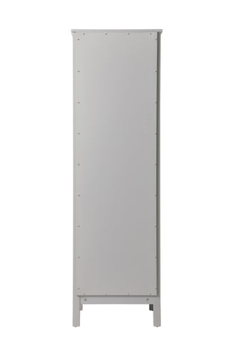 20 Inch Wide Bathroom Linen Storage Freestanding Cabinet In Grey