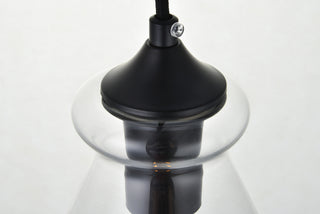 Destry 1 Light Black Pendant With Clear Glass