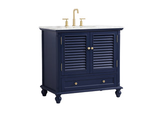 36 inch Single bathroom vanity in blue