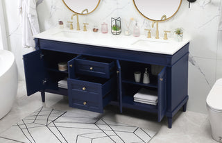 72 inch double bathroom vanity in blue